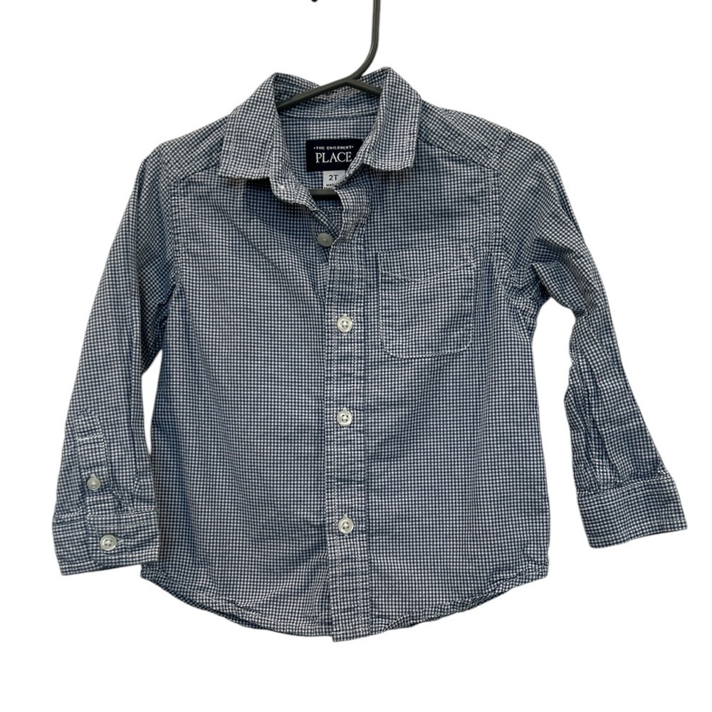 The Children's Place Blue Checkered Kids Shirt